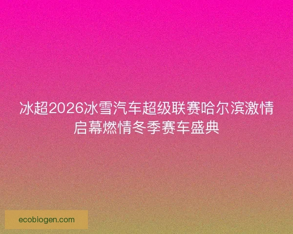 冰超2026冰雪汽车超级联赛哈尔滨激情启幕燃情冬季赛车盛典